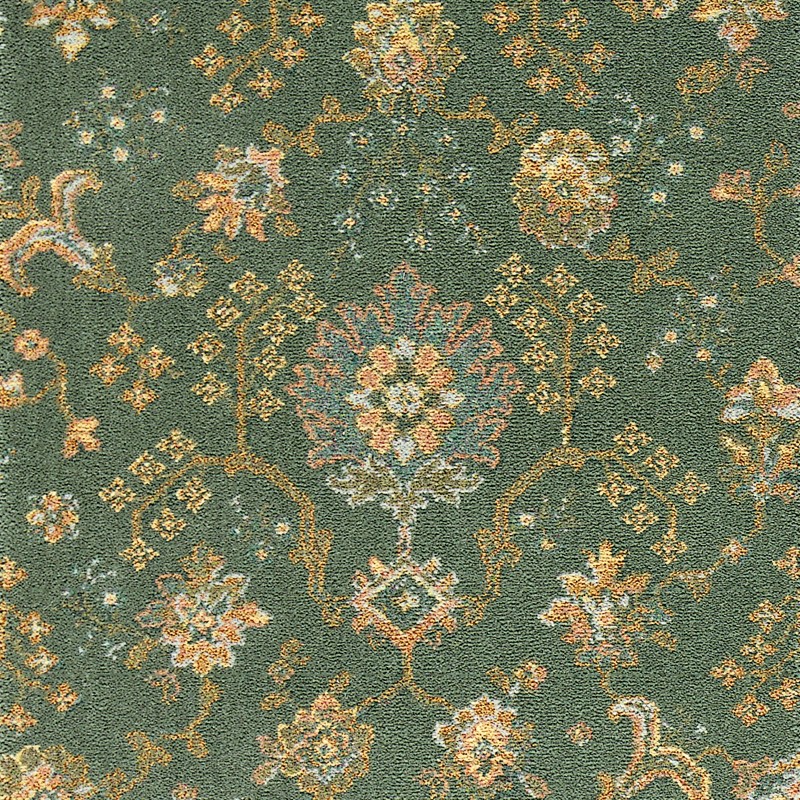 Brintons Renaissance Green Palmette Broadloom 4/24052 Kings